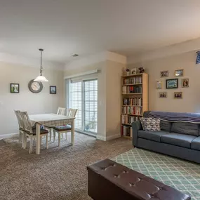 Living room and dining area