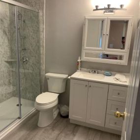 Ace Handyman Services Meridian Bathroom Vanity and Floor Replace