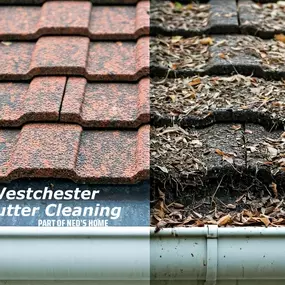 Gutter cleaning results