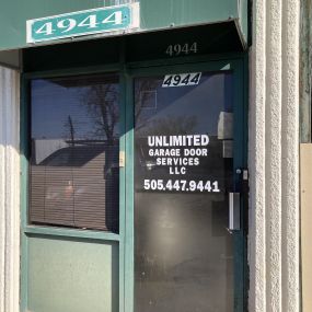 A picture of the front door of Unlimited Garage Door Services