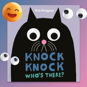 The googly-eyed animals in Rob Hodgson’s first illustrated book of knock-knock jokes will have kids seeing double the fun!
Get giggling with your little one as they tell you their very first jokes! Knock Knock on the door and wait to be asked “Who’s there?” before turning the page to discover a different googly-eyed animal with a funny punchline.
This easy-to-follow format is a lovely introduction to the world of comedy for little jokesters, and you’re sure to be laughing along with them!
On the