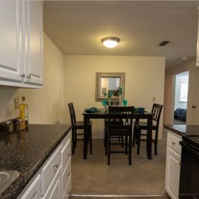 upgraded model kitchen and dining room view