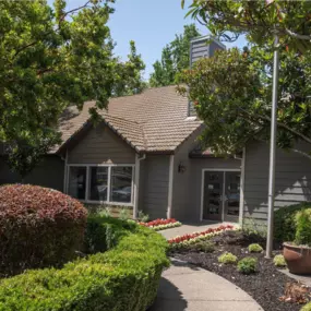 Bishops Court clubhouse exterior and path