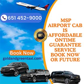 Bild von Gold and Green MSP Airport Taxi Cab Suburbs Book Online Gaurantee Ride