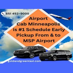 Bild von Gold and Green MSP Airport Taxi Cab Suburbs Book Online Gaurantee Ride