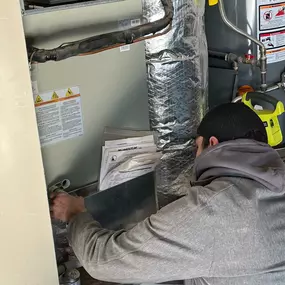 Our HVAC pros can take care of your furnace anytime of year, but remember it is always best to do a routine heating maintenance check at least twice a year!