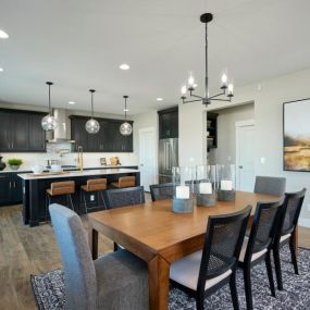 Spacious casual dining area flows to the large kitchen