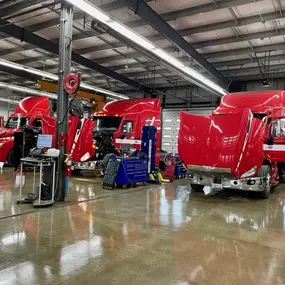 Hoekstra Transportation LLC Trucks Being Repaired