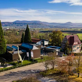 Das Urwelt-Museum Hauff in Holzmaden von oben.