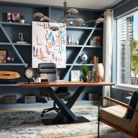 Flex spaces create an area for a home office or hobby room