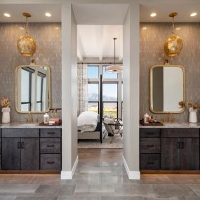Gorgeous primary bathrooms with dual sink vanities