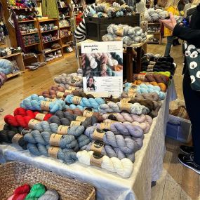 Trunk show of local dyer Peninsula Yarns