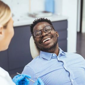 Happy dental patient