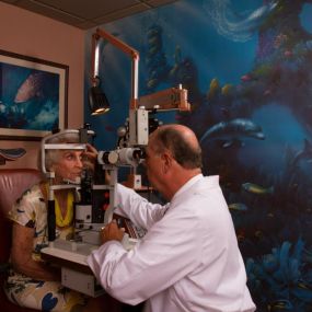 Dr. James E. Croley III examining a patient