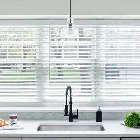 Upgrade your windows with the timeless elegance of faux wood blinds! These durable and stylish window treatments offer the classic look of real wood with the added benefits of moisture resistance and easy maintenance. Perfect for any room in your home, faux wood blinds add warmth and charm to your s