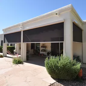 Don’t let the sun take over your summer. ☀️????️ Our exterior shades block heat before it hits your windows, keeping your home cooler and more comfortable. Contact us to learn more about outdoor shading!