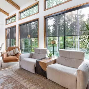 Sleek and simple with just the right amount of privacy and light filtering. ???????? Roller shades work in every room and match every style. Contact us to find your perfect roller shade!