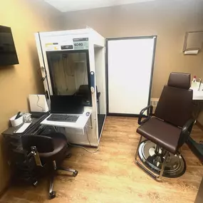 The Audiology Associates of Deerfield hearing booth for hearing testing