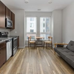 Kitchen and living area