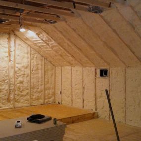 Spray Foam insulation is a great insulation solution for existing homes, new homes, commercial buildings, attics, basements and pole barns. It works by creating an air barrier in exposed wall cavities, rim joists, attics, and crawl spaces.