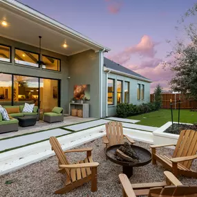 The Reserve at Watters Model Home Backyard