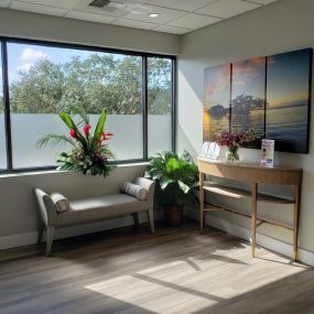 The office of Dental Partners of Vero Beach is designed to offer the best patient experience you can get when visiting Dr. Jenna Schwibner and team.

Our award-winning dental practice provides family, cosmetic and comprehensive dentistry while incorporating the latest technologies such as Digital X-Rays and Imaging Systems, CBCT Digital Scanning, and Same Day Crowns. Comfort amenities include; flat screen TV’s, noise canceling headphones and an array of calming items to make your dental visit mo