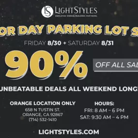 Labor Day Parking Lot Sale