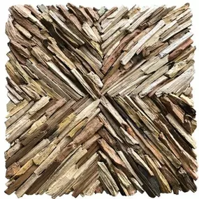 The Outland Wood Wall Decor Is Artfully Constructed From Naturally Weathered Drift Wood Pieces, Ensuring Beautifully Unique Looks From Each Panel.
