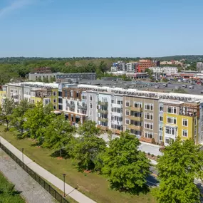 Aerial view of the property