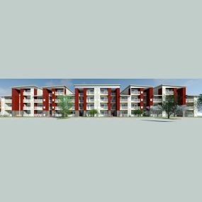 Exterior Rendering of Mountainview Flats