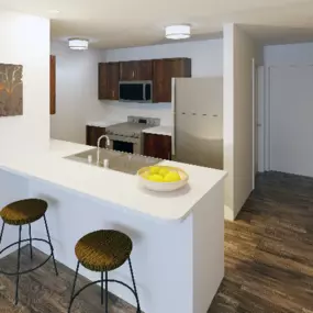 Kitchen Area at Mountainview Flats