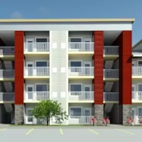 Exterior Rendering of Mountainview Flats