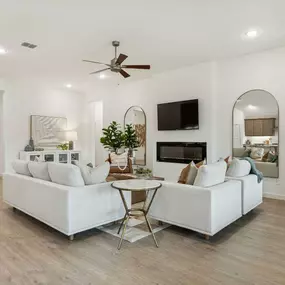 Dove Hollow Model Living Room Photo by Trophy Signature Homes.