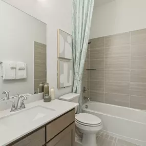 Dove Hollow Model Bathroom Photo by Trophy Signature Homes.