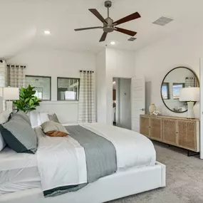 Dove Hollow Model Primary Suite Photo by Trophy Signature Homes.