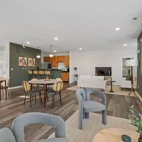 Resident lounge with tables and chairs