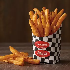 Sides? These are the main act. 
These are the fries that put Checkers on the map. Crispy. Famously seasoned. Ready to make any meal make a statement. 
 Hot, crisp and made just for you. Choose a Small, Medium or Large.