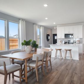 Open Concept Dining and Kitchen Spaces in the Chatfield floorplan