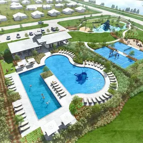 Resort Style Pool Rendering