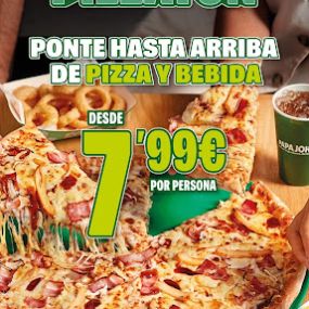 Buffet ´´EL PIZZATÓN´´ Pizza y Bebida ilimitada en local desde 7,99€ p/p.