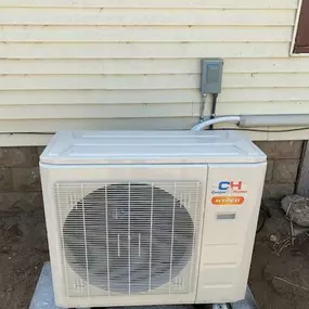Cooper & Hunter Condenser for a ductless mini split.  This system will heat & cool your home or office.
