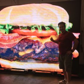RESTAURANT LED SIGNS - Photo Realistic Outdoor LED Sign, High Resolution 6x9 Smart LED EMC Display Burger Image by Smart LED, Inc.