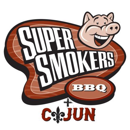Logotipo de Super Smokers BBQ + Cajun