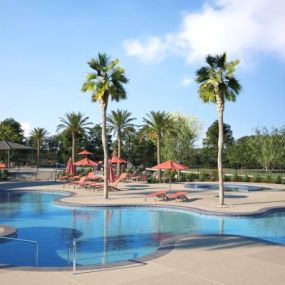 Sparkling pools including a lap pool