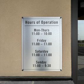 Outback Steakhouse Middletown Hours of Operation Sign