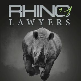 RHINO Lawyers Logo with charging rhino