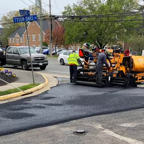 Dominion Paving Contractors sealcoating road