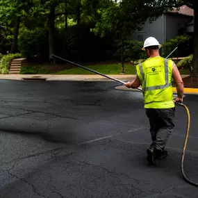 Dominion Paving Contractor Sealcoating Pavement Surface