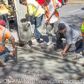 Dominion Paving Contractors laying new concrete