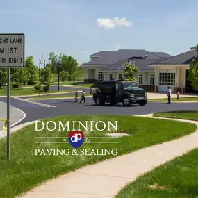 Caution tape blocking off Dominion Paving job site